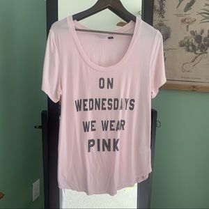 Mean Girls On Wednesdays We Wear Pink Tee